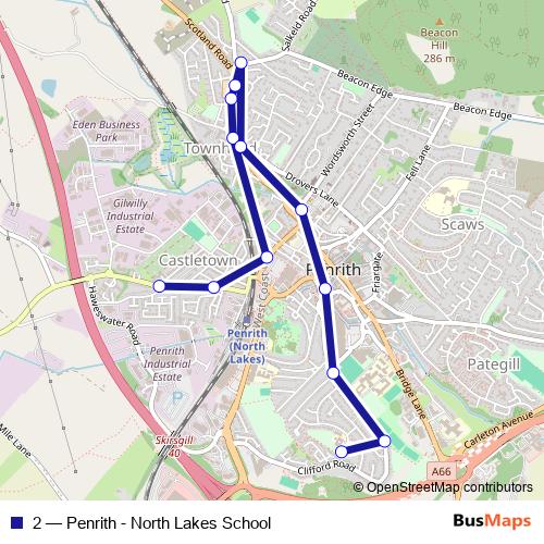 2 bus Line Map