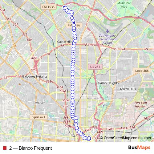 2 bus Line Map