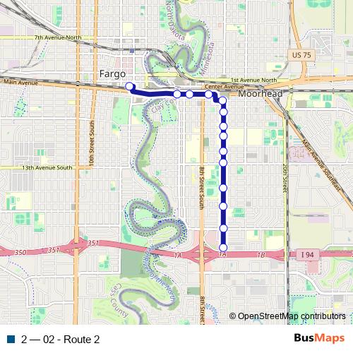 2 bus Line Map