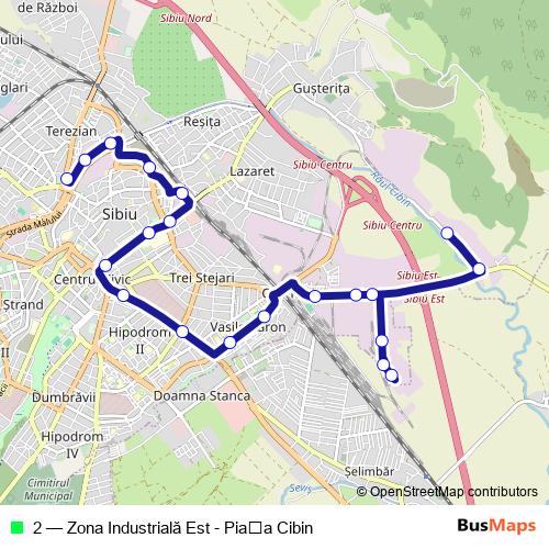 2 bus Line Map