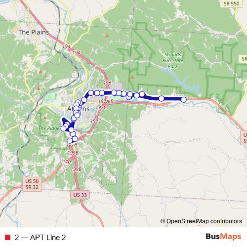 2 bus Line Map