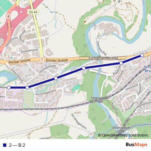 2 bus Line Map