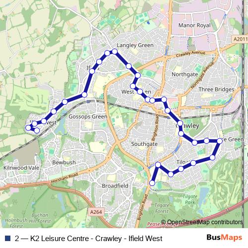 2 bus Line Map