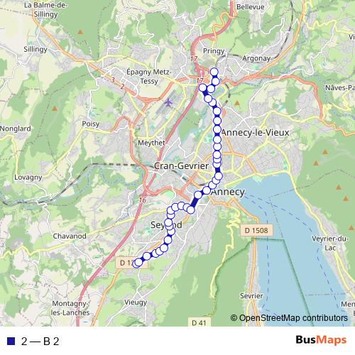 2 bus Line Map