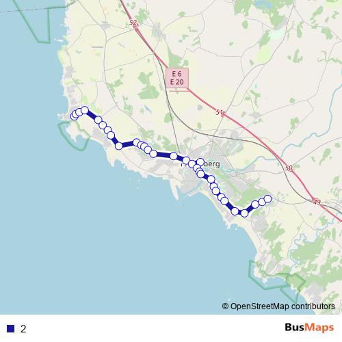 2 bus Line Map