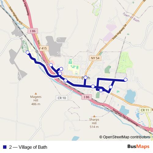 2 bus Line Map