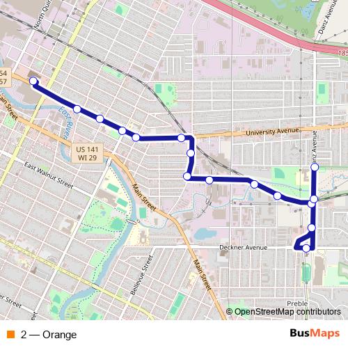 2 bus Line Map