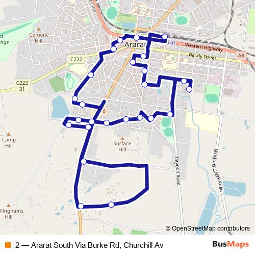 2 bus Line Map