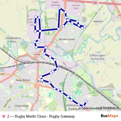 2 bus Line Map