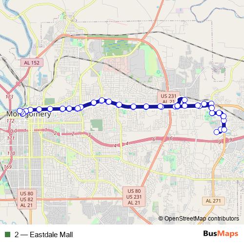 2 bus Line Map