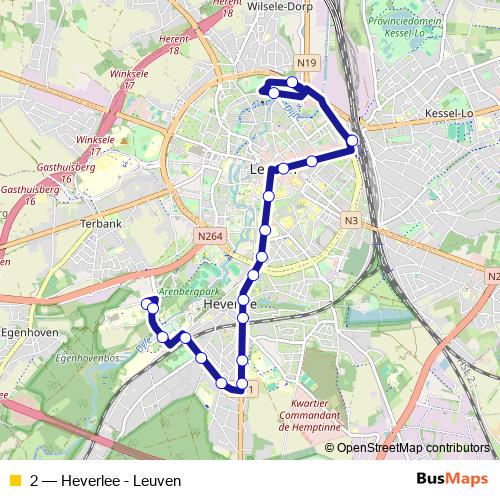 2 bus Line Map