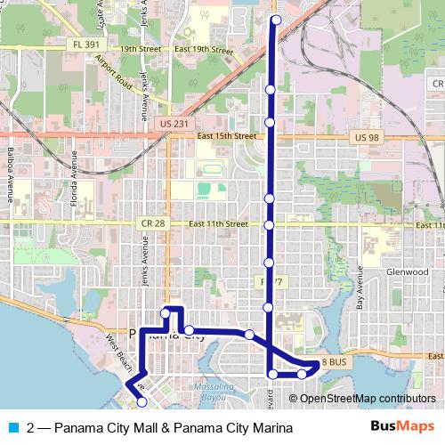 2 bus Line Map