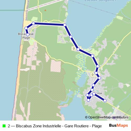 2 bus Line Map