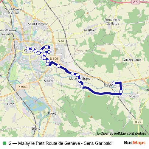 2 bus Line Map