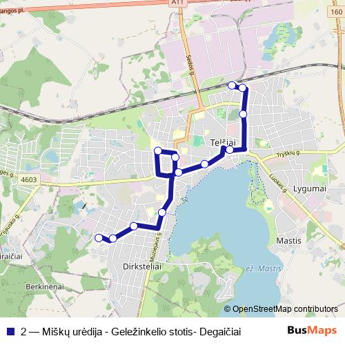 2 bus Line Map