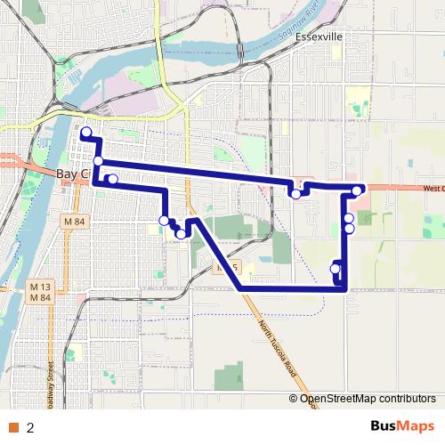 2 bus Line Map