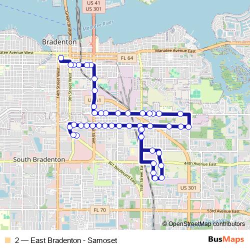 2 bus Line Map