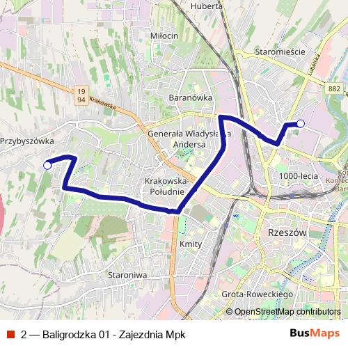 2 bus Line Map