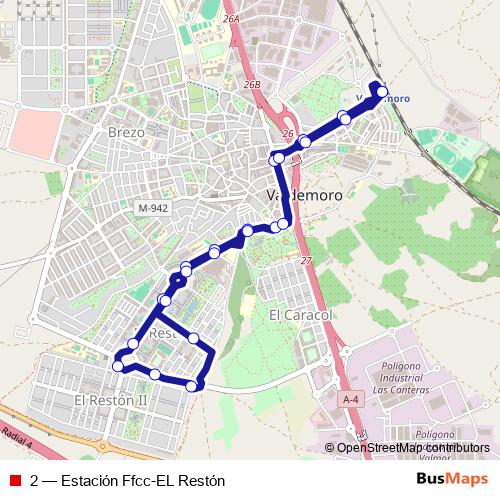 2 bus Line Map