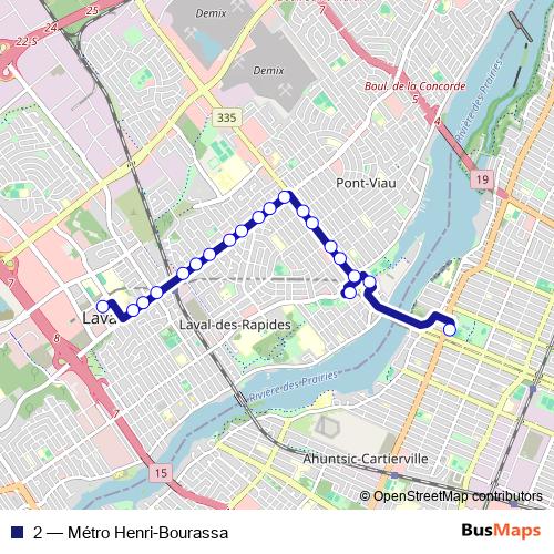 2 bus Line Map