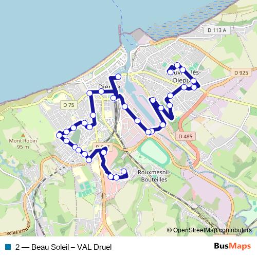2 bus Line Map