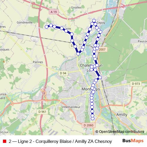 2 bus Line Map