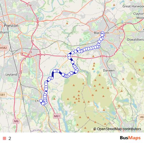 2 bus Line Map