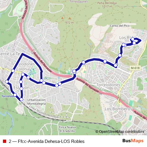 2 bus Line Map