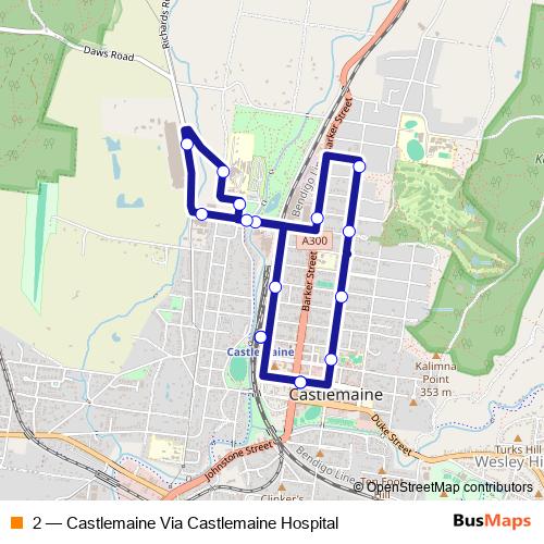 2 bus Line Map
