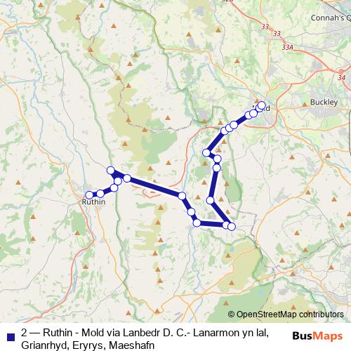 2 bus Line Map