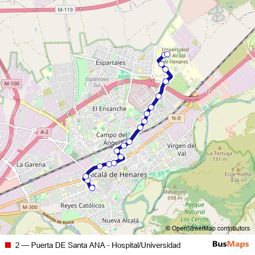 2 bus Line Map