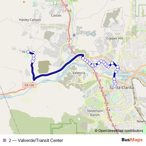 2 bus Line Map