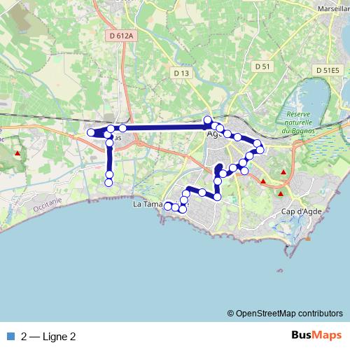 2 bus Line Map