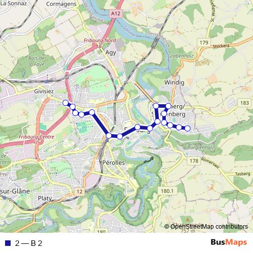 2 bus Line Map