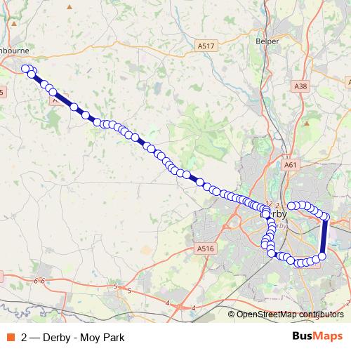 2 bus Line Map