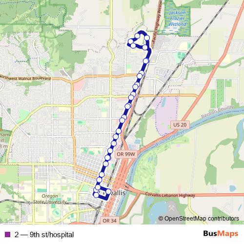 2 bus Line Map