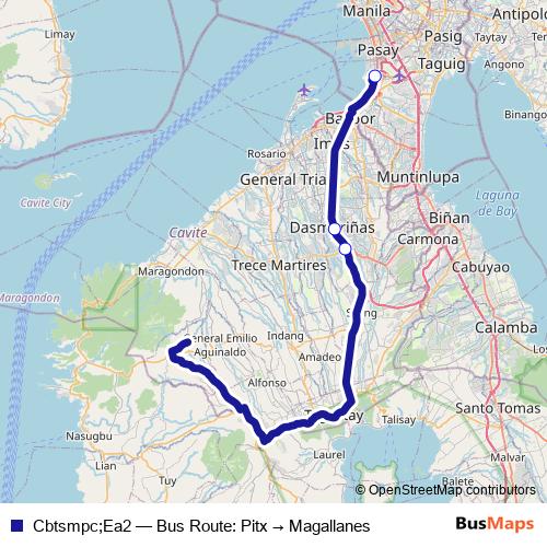 Cbtsmpc;Ea2 bus Line Map