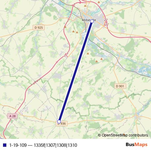 1-19-109 bus Line Map