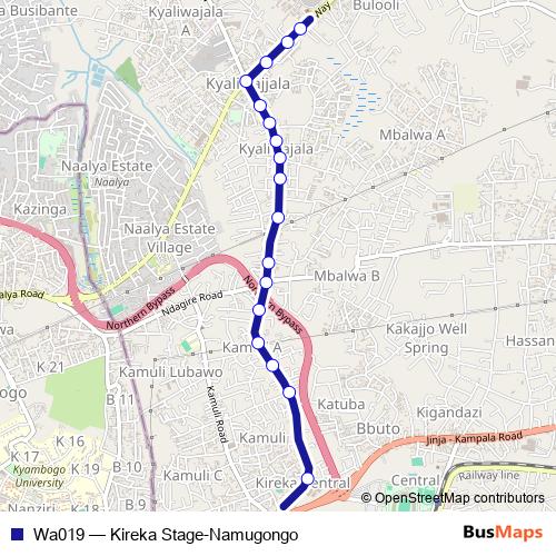 Wa019 bus Line Map