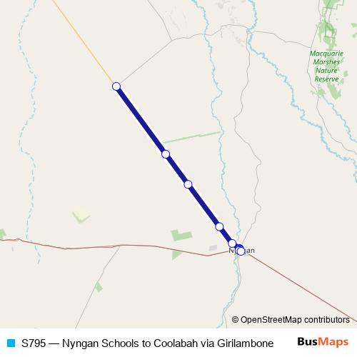 S795 bus Line Map
