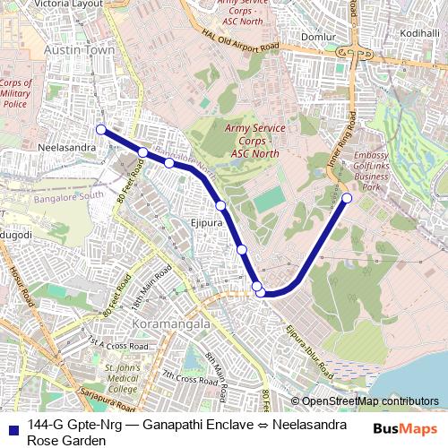 144-G Gpte-Nrg bus Line Map