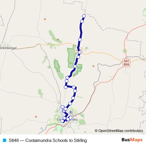 S648 bus Line Map
