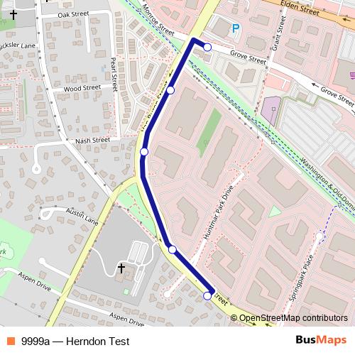9999a bus Line Map