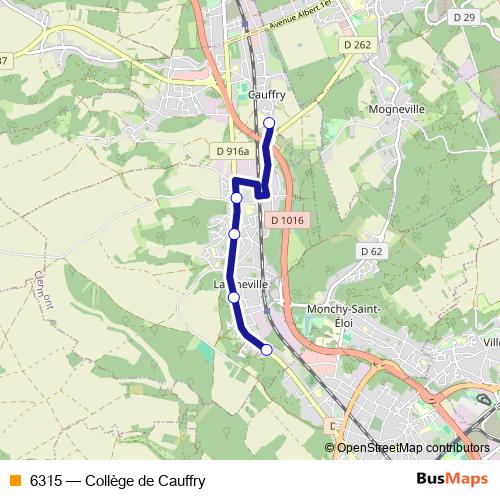 6315 bus Line Map