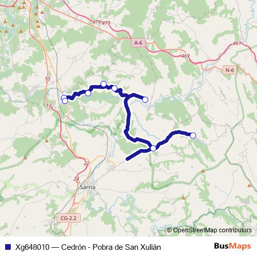 Xg648010 bus Line Map