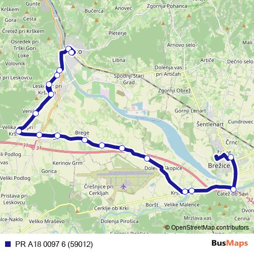 PR A18 0097 6 (59012) bus Line Map