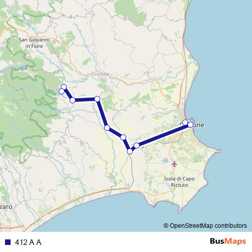 412 A A bus Line Map