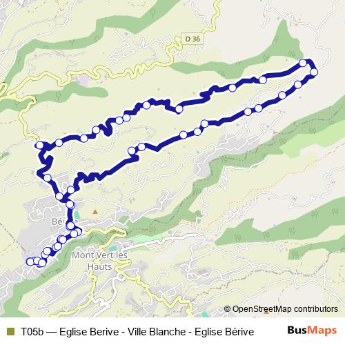 T05b bus Line Map