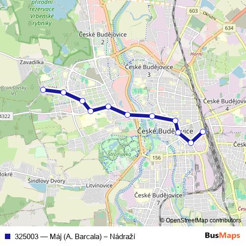 325003 trolleybus Line Map
