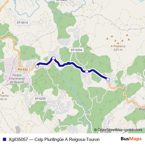 Xg835057 bus Line Map